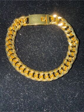 Gold Cuban Link Bracelet - Men Accessories